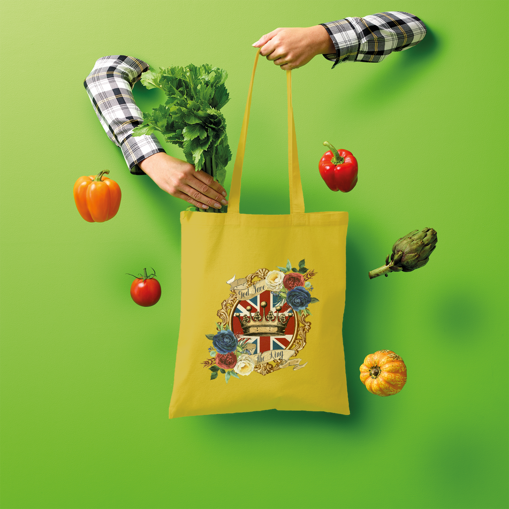GOD SAVE THE KING Shopper Tote Bag - Lynendo Trade Store