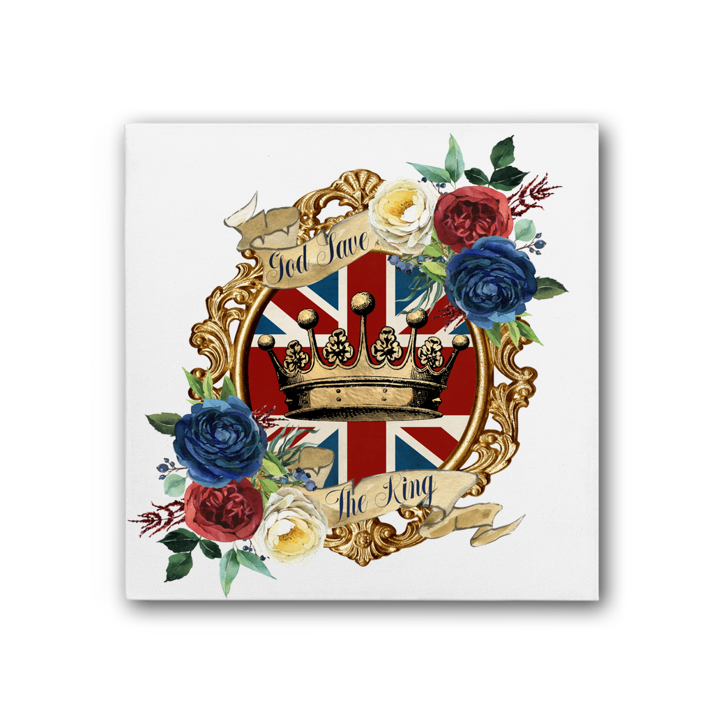 GOD SAVE THE KING Premium Stretched Canvas - Lynendo Trade Store
