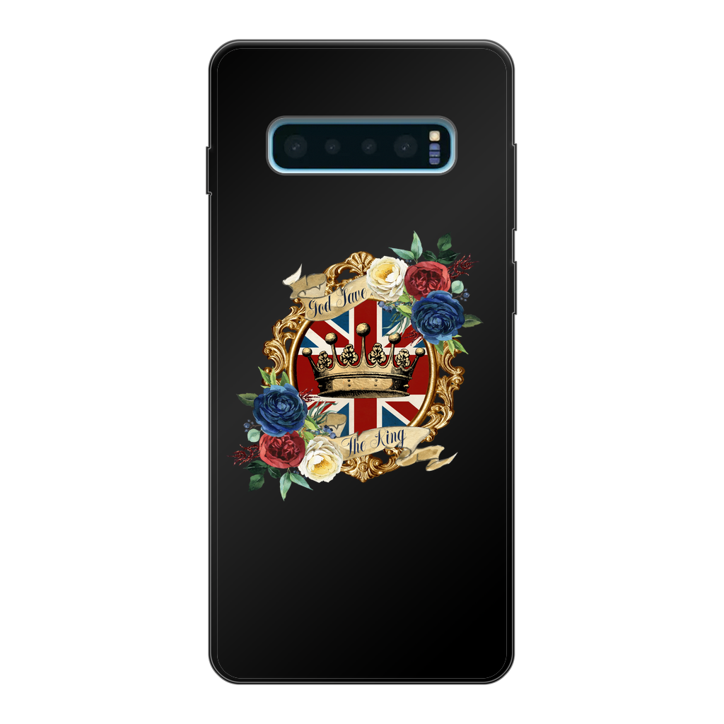 GOD SAVE THE KING Back Printed Black Soft Phone Case - Lynendo Trade Store