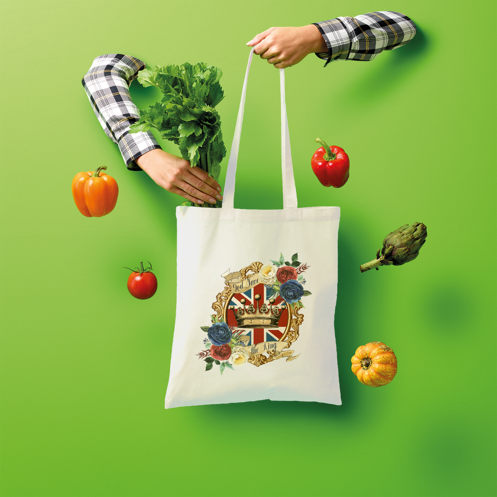 GOD SAVE THE KING Shopper Tote Bag - Lynendo Trade Store
