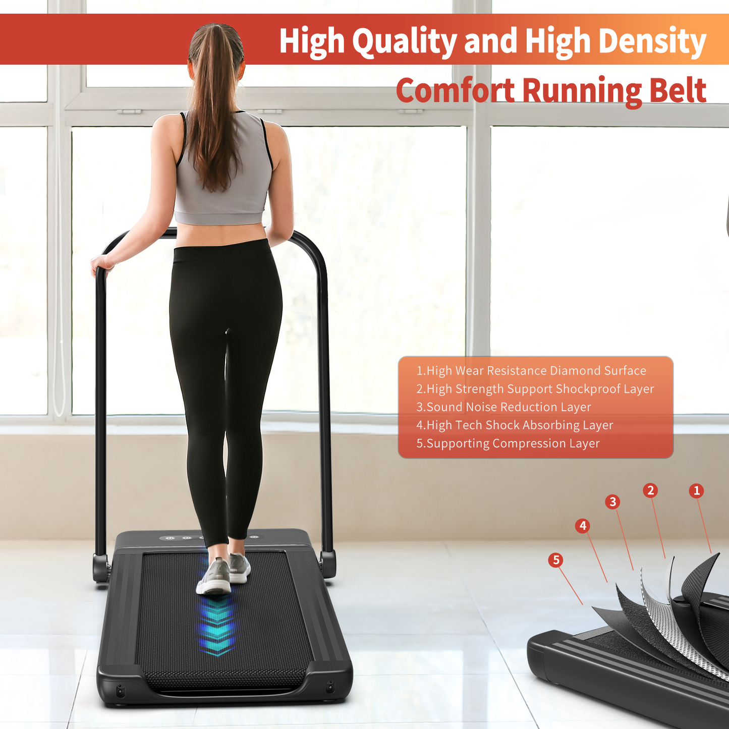 Foldable Treadmill for Home, 2 in 1 Treadmill with LED Screen - Lynendo Trade Store