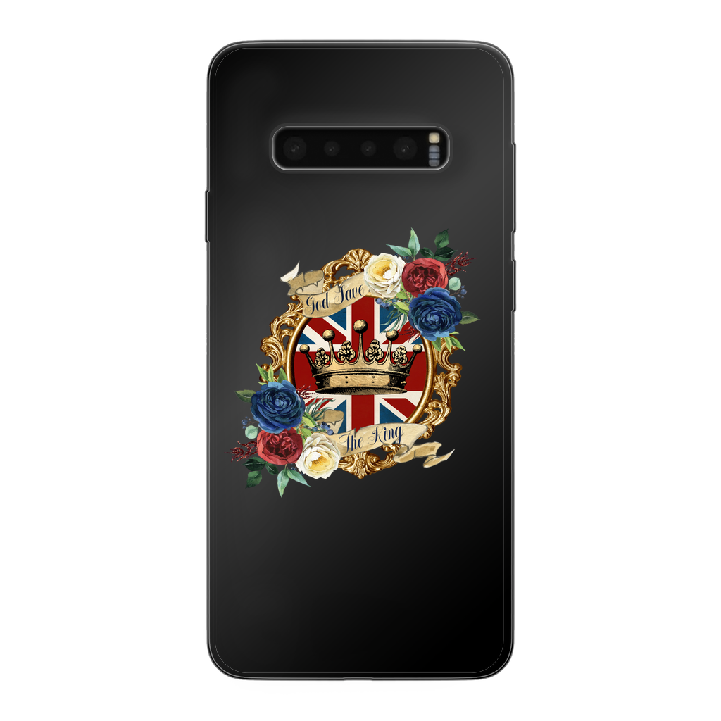 GOD SAVE THE KING Back Printed Black Soft Phone Case - Lynendo Trade Store