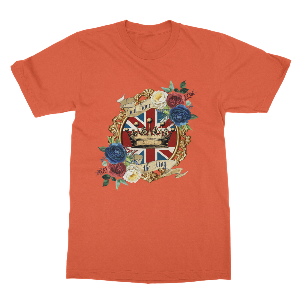 GOD SAVE THE KING Classic Heavy Cotton Adult T-Shirt - Lynendo Trade Store