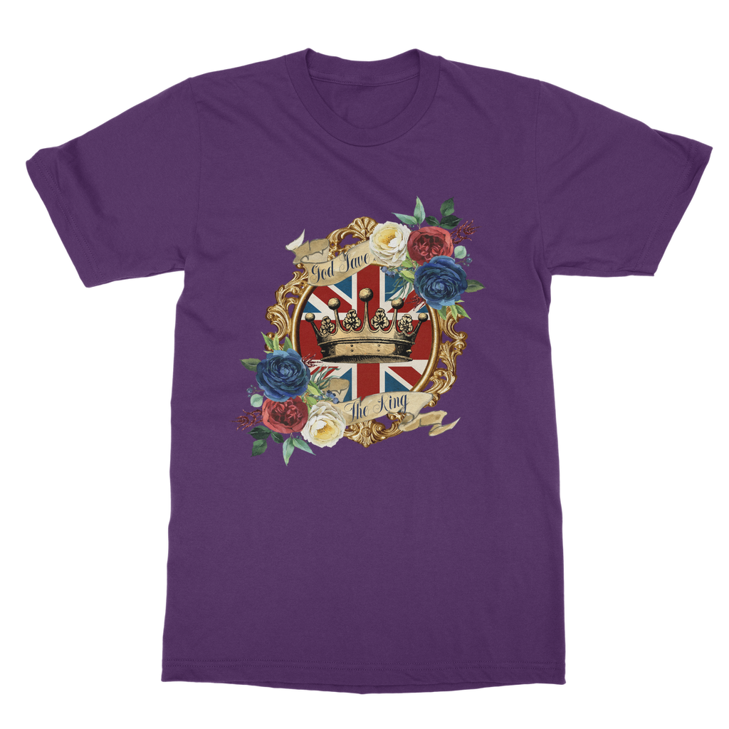 GOD SAVE THE KING Classic Heavy Cotton Adult T-Shirt - Lynendo Trade Store