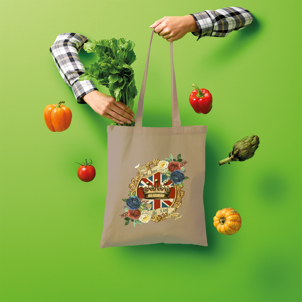 GOD SAVE THE KING Shopper Tote Bag - Lynendo Trade Store