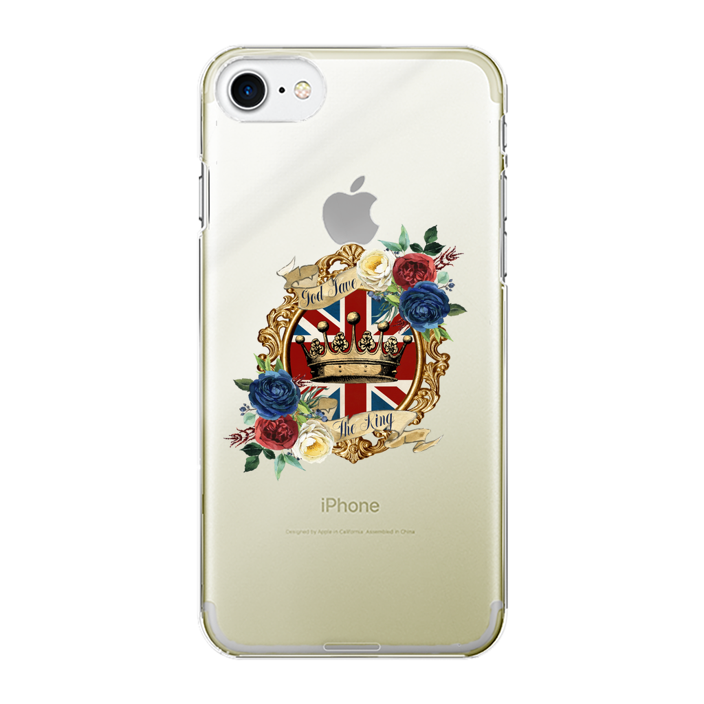 GOD SAVE THE KING Back Printed Transparent Hard Phone Case - Lynendo Trade Store