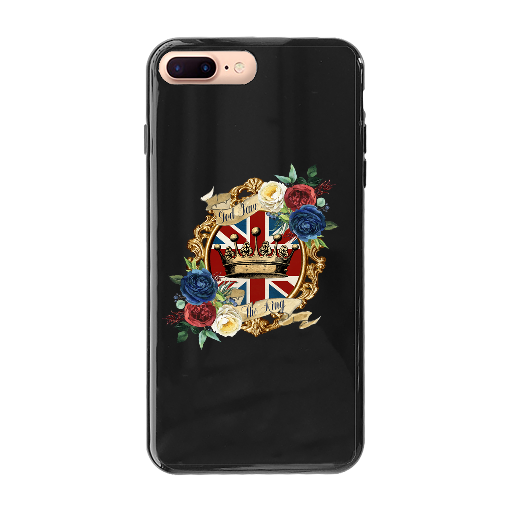 GOD SAVE THE KING Back Printed Black Soft Phone Case - Lynendo Trade Store