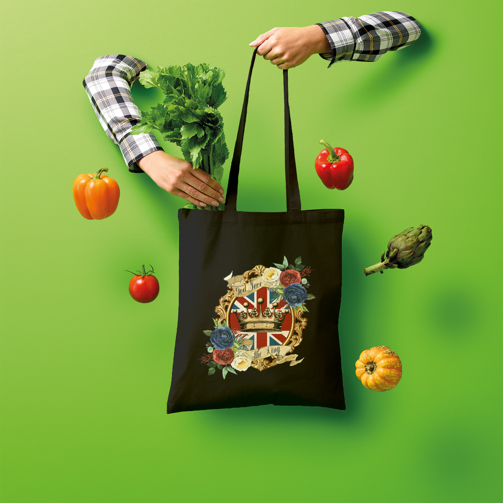 GOD SAVE THE KING Shopper Tote Bag - Lynendo Trade Store