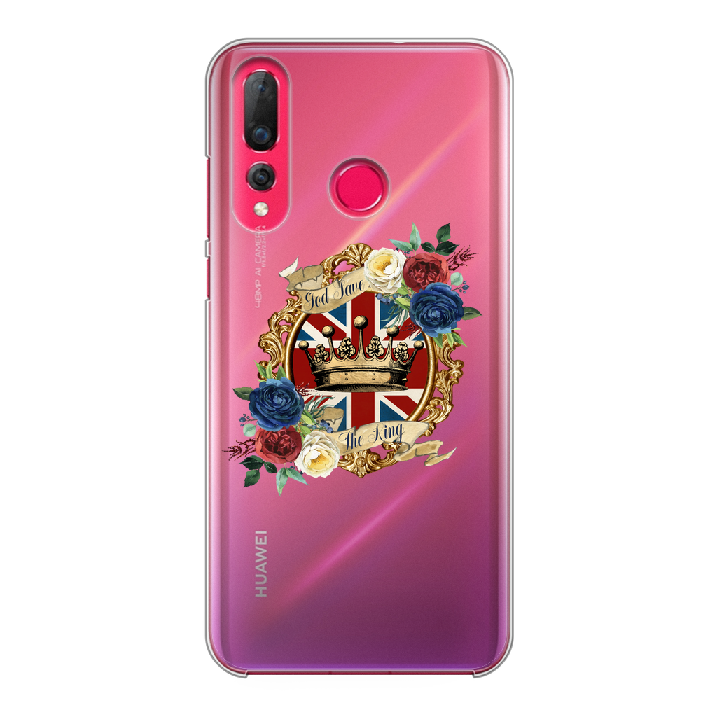 GOD SAVE THE KING Back Printed Transparent Hard Phone Case - Lynendo Trade Store