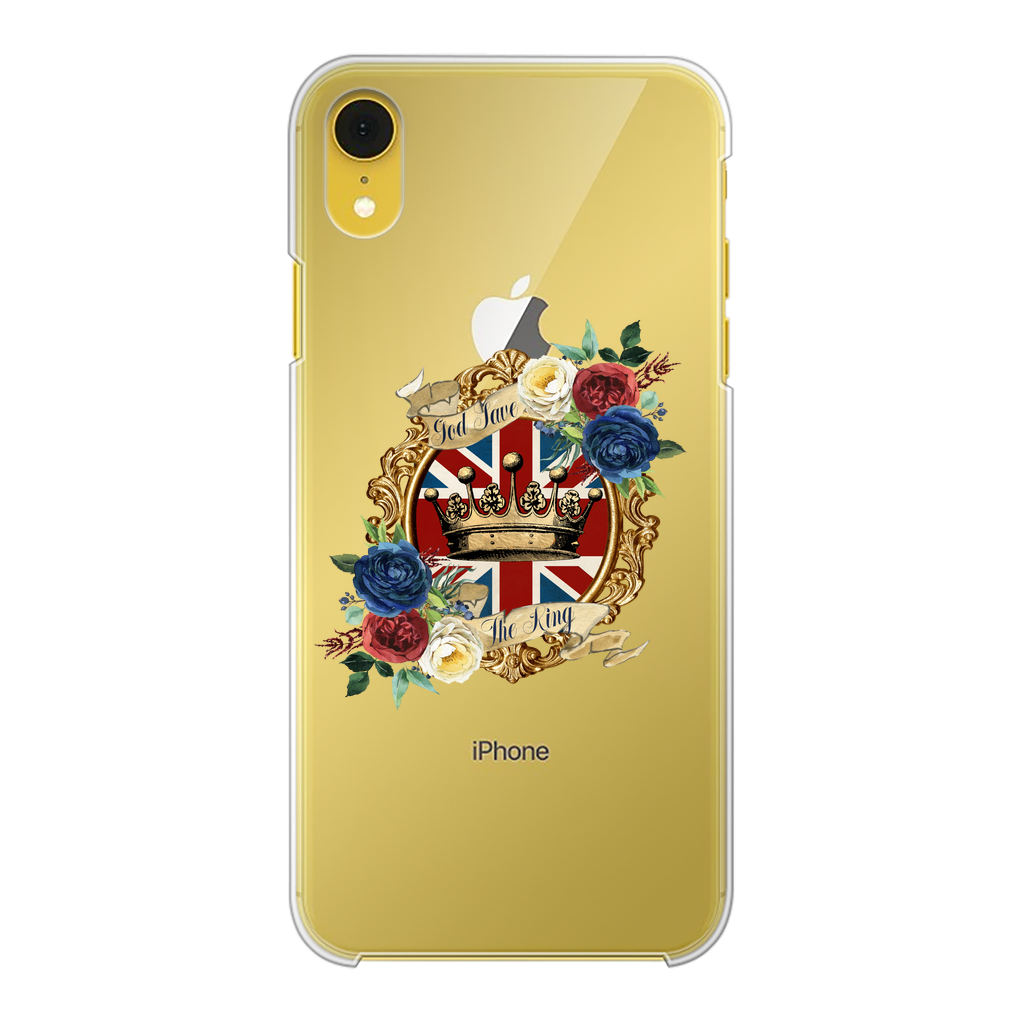 GOD SAVE THE KING Back Printed Transparent Hard Phone Case - Lynendo Trade Store