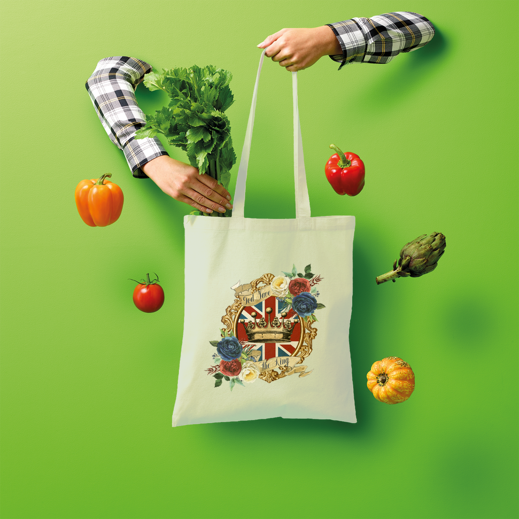 GOD SAVE THE KING Shopper Tote Bag - Lynendo Trade Store