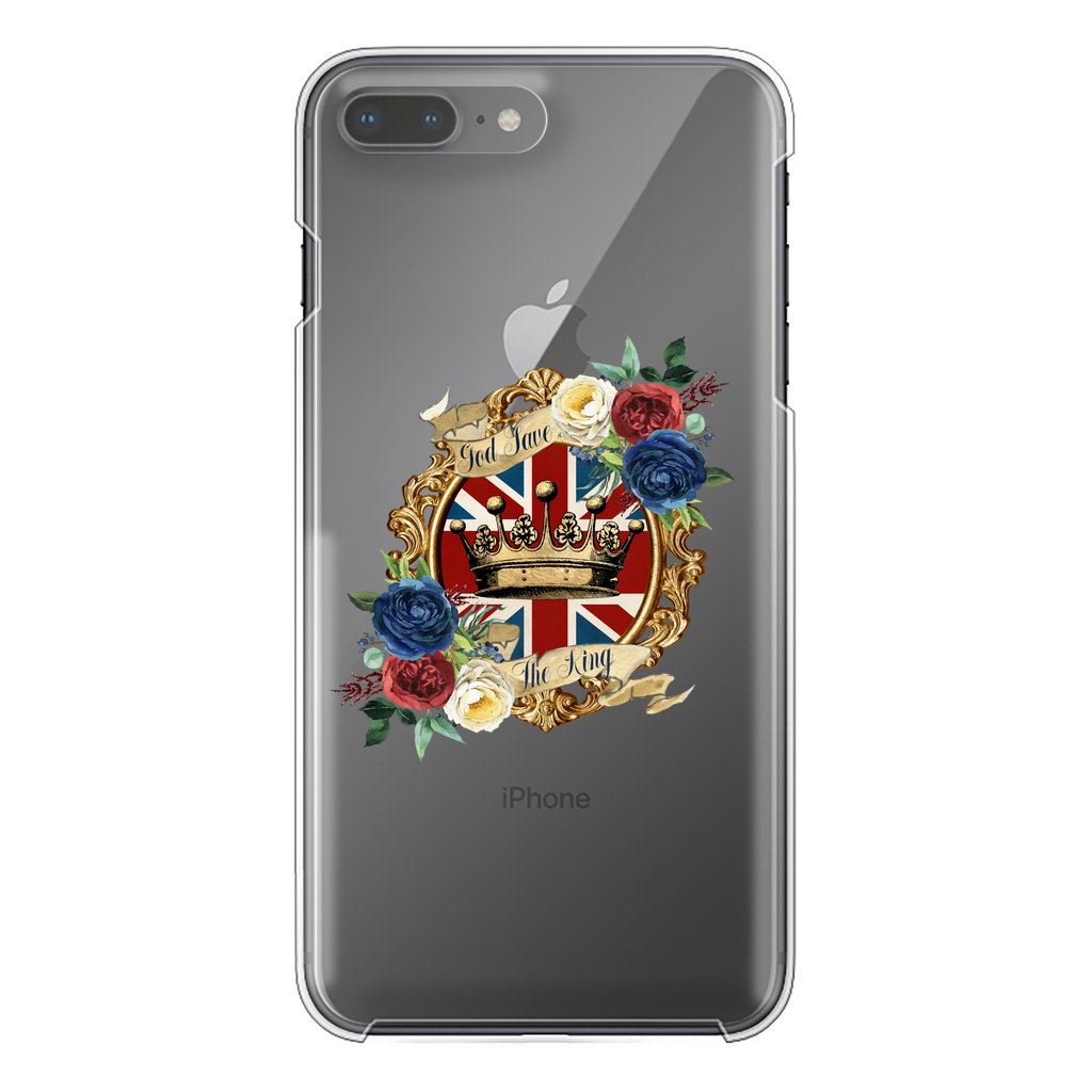 GOD SAVE THE KING Back Printed Transparent Hard Phone Case - Lynendo Trade Store