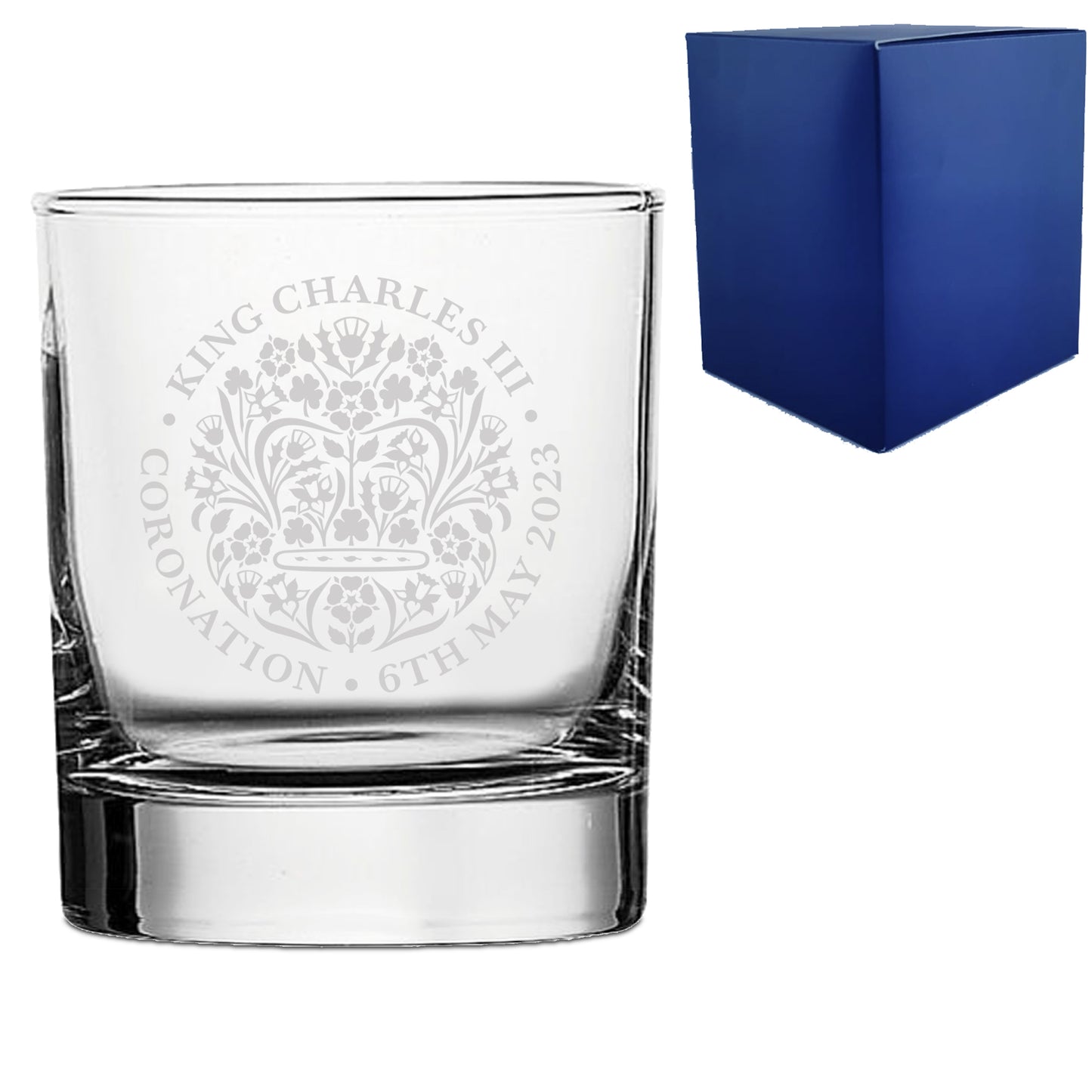 Engraved Commemorative Coronation of the King Whisky Tumbler - Lynendo Trade Store