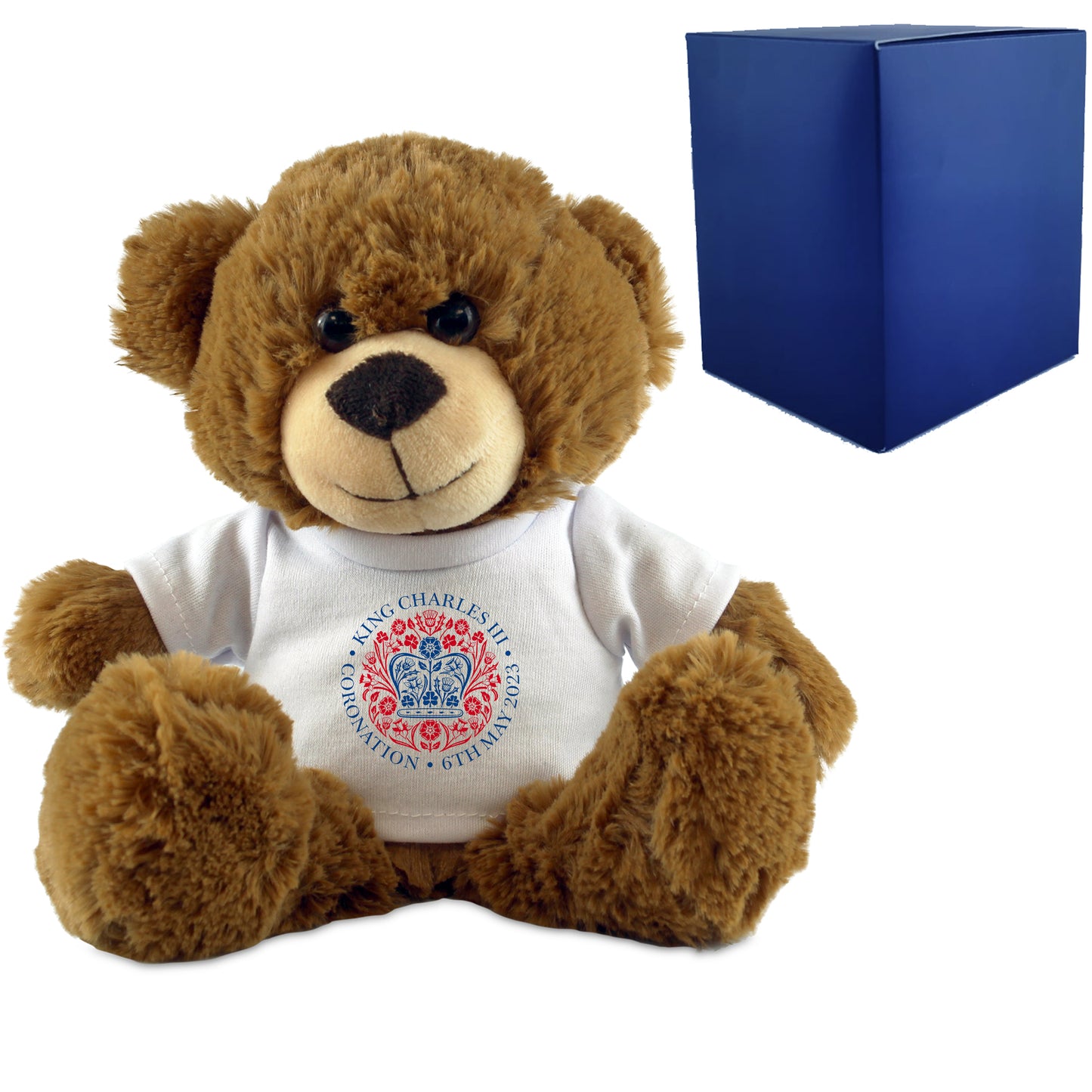 Sublimated Dark Brown Teddy T-Shirt - King's Coronation Emblem - Lynendo Trade Store