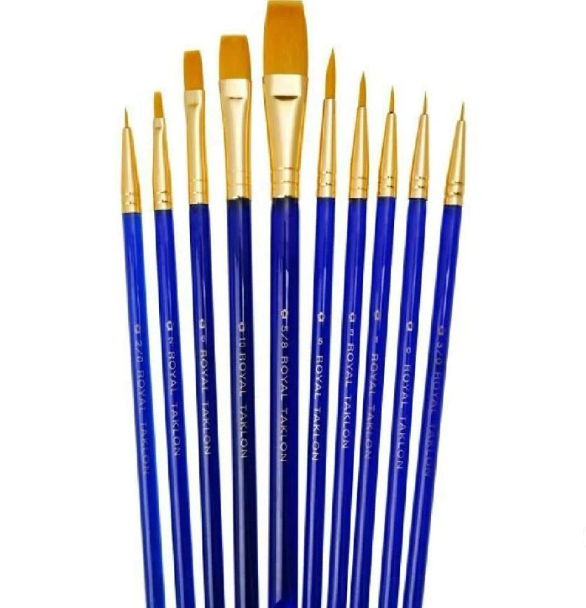 Brush Set Gold Taklon SVP1 - 10 Assorted - Lynendo Trade Store