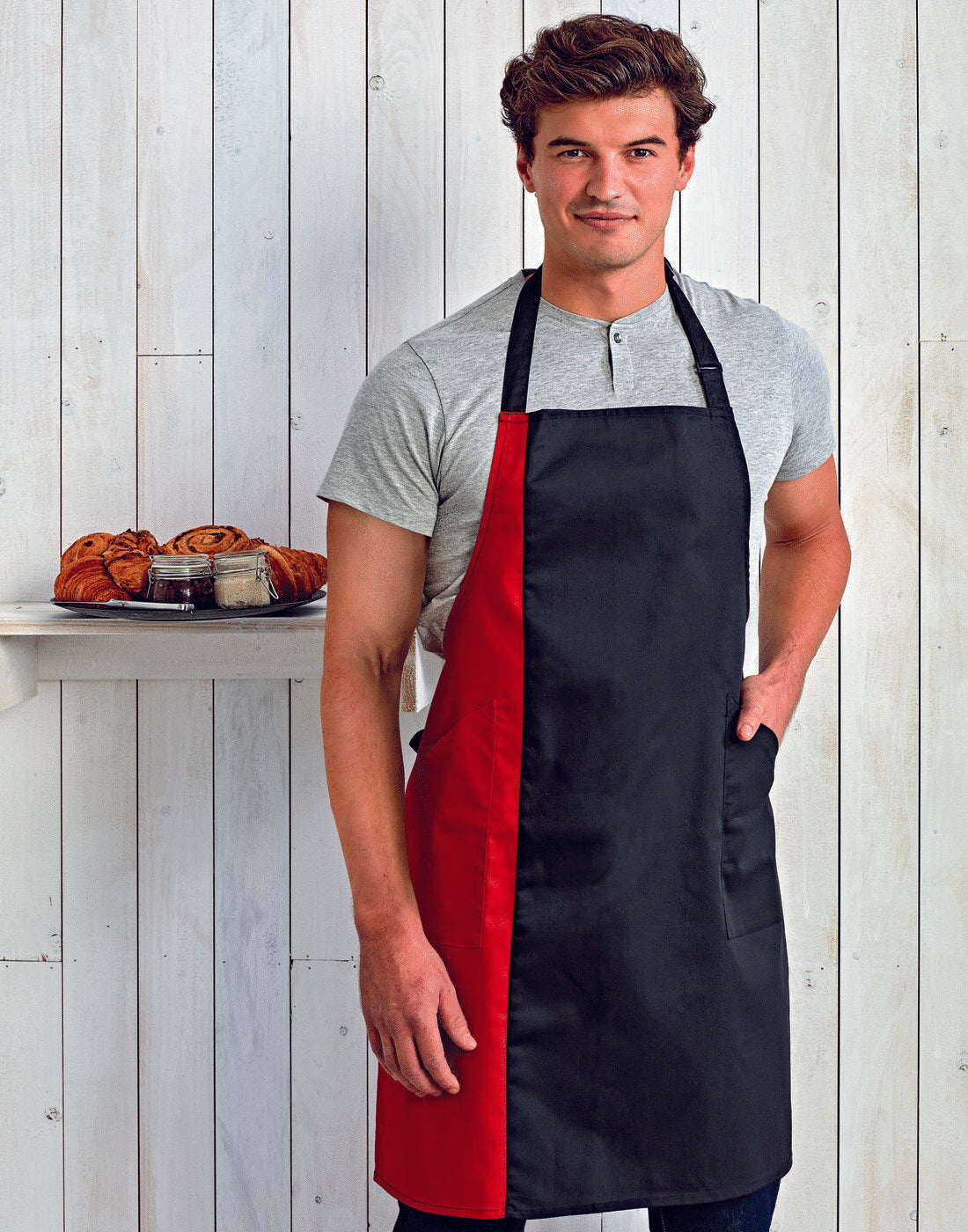 PREMIER WORKWEAR Contrast Bib Apron - Lynendo Trade Store