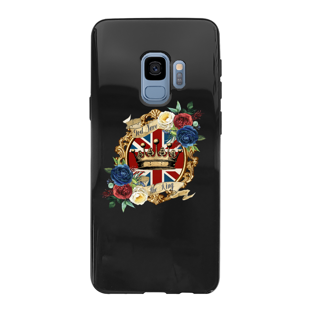 GOD SAVE THE KING Back Printed Black Soft Phone Case - Lynendo Trade Store