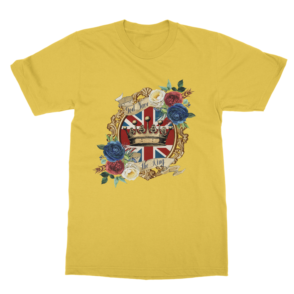 GOD SAVE THE KING Classic Heavy Cotton Adult T-Shirt - Lynendo Trade Store