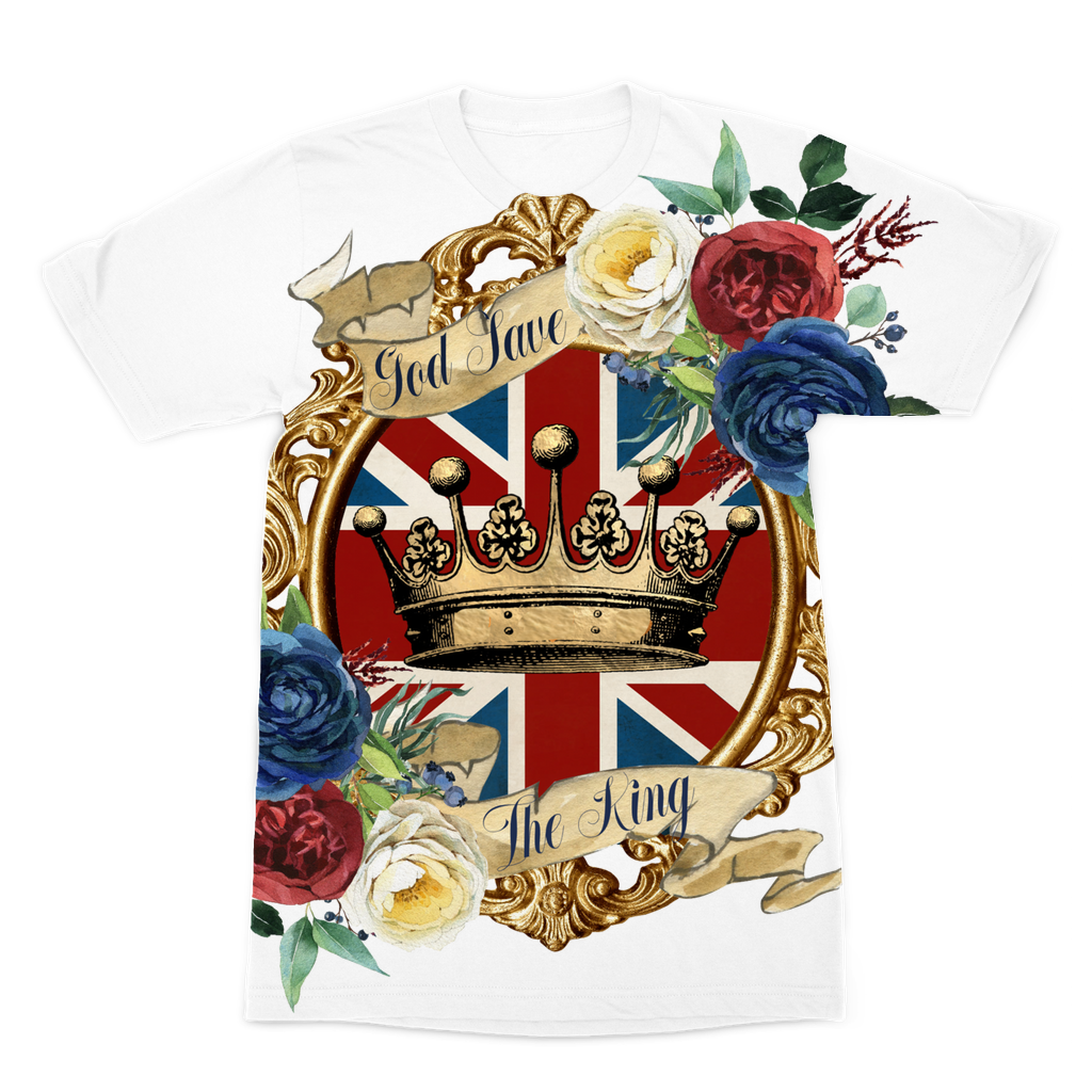 GOD SAVE THE KING Premium Sublimation Adult T-Shirt - Lynendo Trade Store