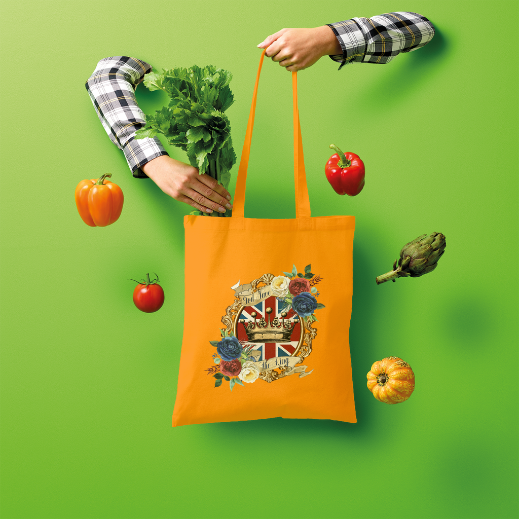 GOD SAVE THE KING Shopper Tote Bag - Lynendo Trade Store