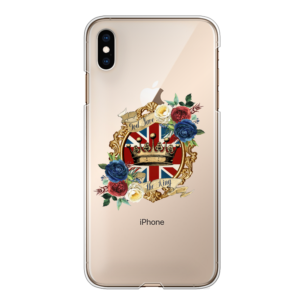 GOD SAVE THE KING Back Printed Transparent Hard Phone Case - Lynendo Trade Store