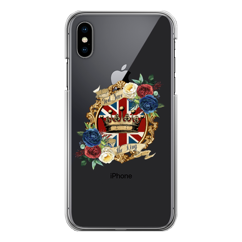 GOD SAVE THE KING Back Printed Transparent Hard Phone Case - Lynendo Trade Store