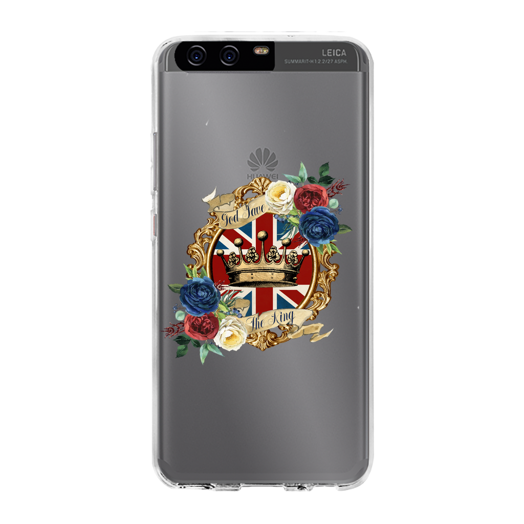 GOD SAVE THE KING Back Printed Transparent Hard Phone Case - Lynendo Trade Store