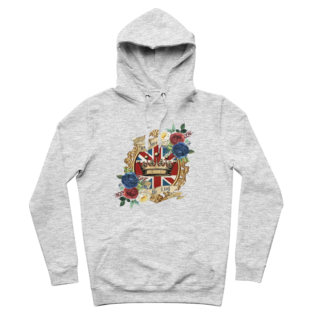 GOD SAVE THE KING 100% Organic Cotton Hoodie - Lynendo Trade Store