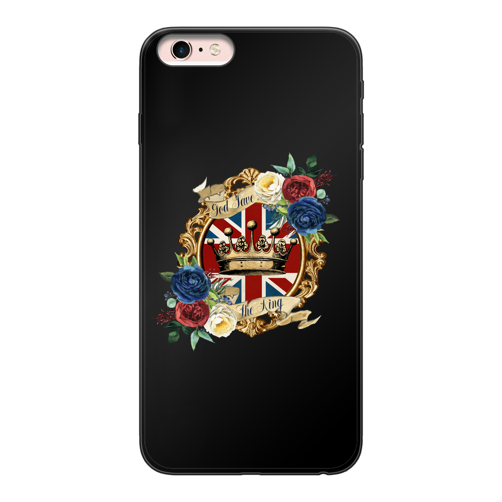 GOD SAVE THE KING Back Printed Black Soft Phone Case - Lynendo Trade Store