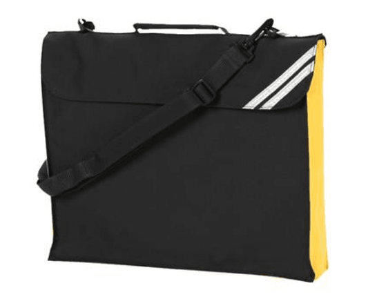 Expandable Book Bag with Strap & Contrast Panel (2793) - Lynendo Trade Store