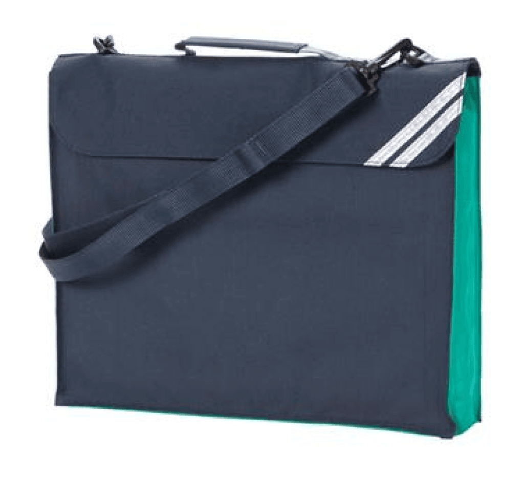 Expandable Book Bag with Strap & Contrast Panel (2793) - Lynendo Trade Store
