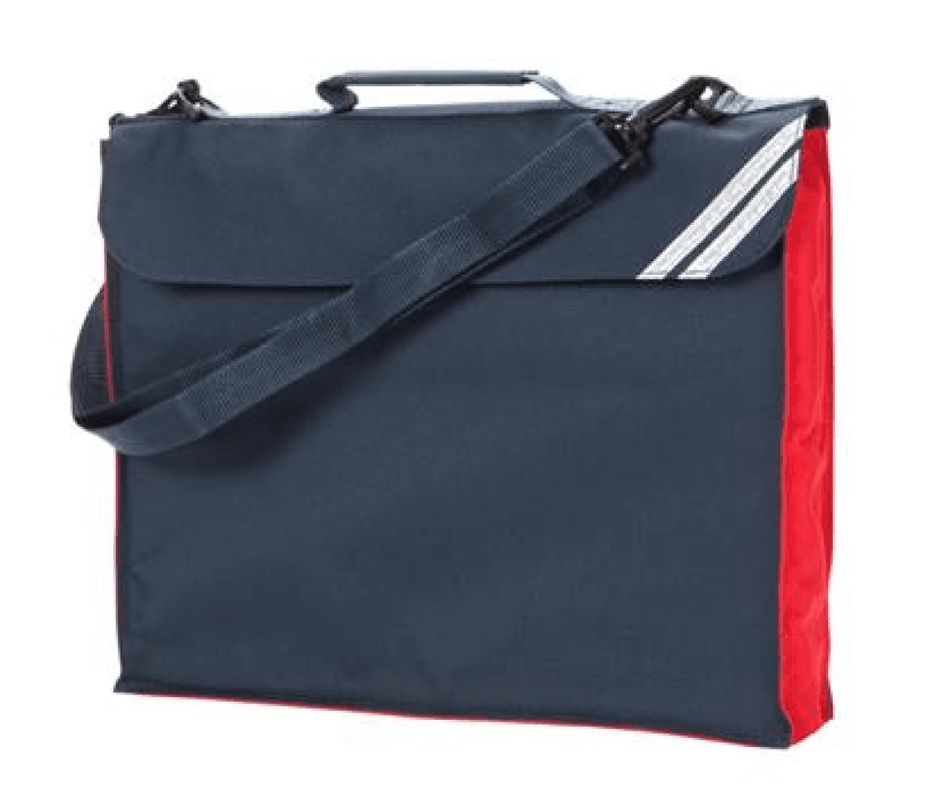 Expandable Book Bag with Strap & Contrast Panel (2793) - Lynendo Trade Store