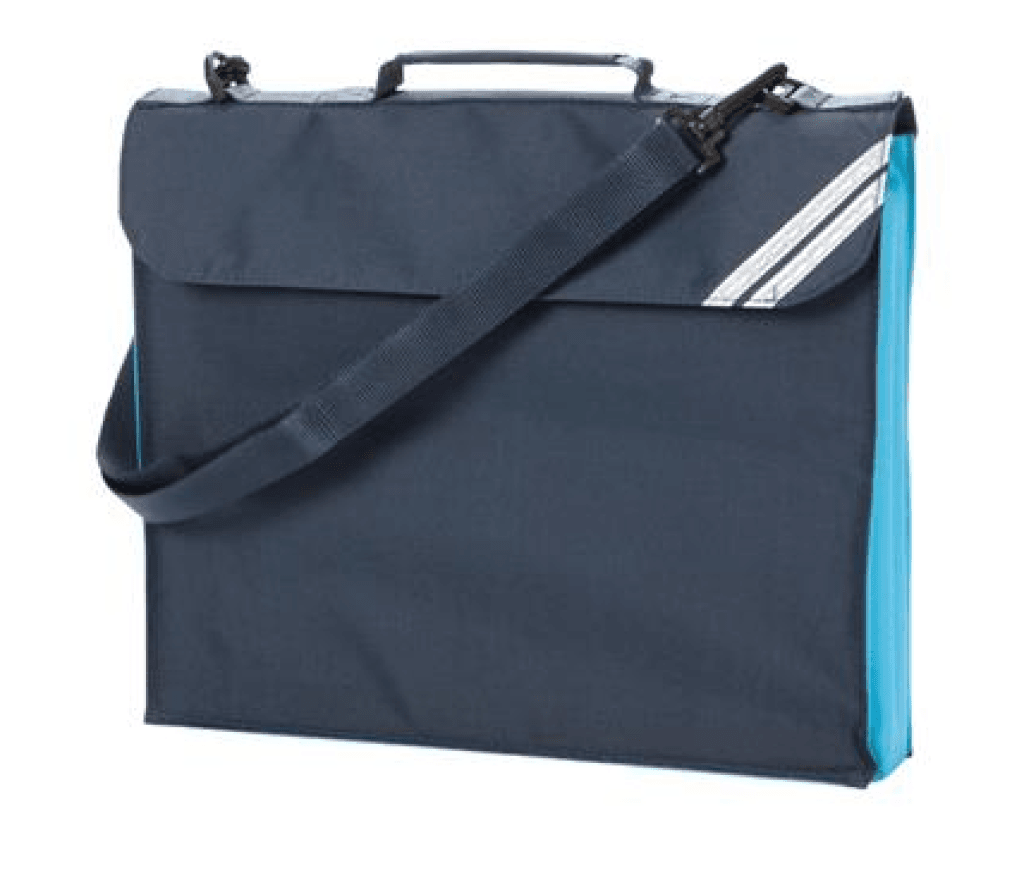 Expandable Book Bag with Strap & Contrast Panel (2793) - Lynendo Trade Store