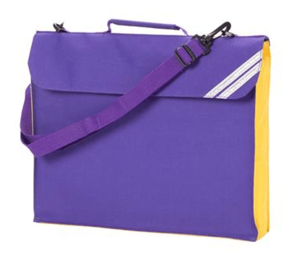 Expandable Book Bag with Strap & Contrast Panel (2793) - Lynendo Trade Store