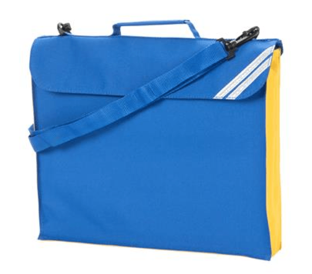 Expandable Book Bag with Strap & Contrast Panel (2793) - Lynendo Trade Store