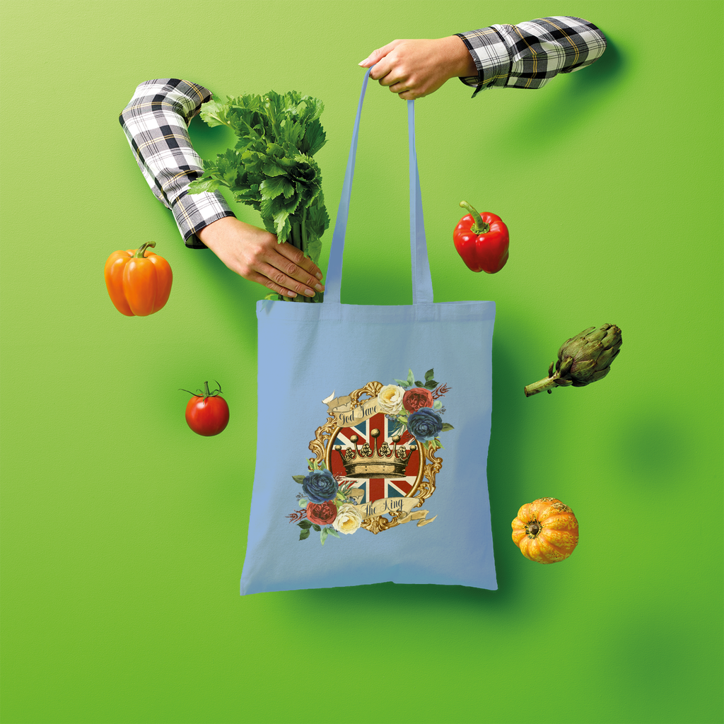 GOD SAVE THE KING Shopper Tote Bag - Lynendo Trade Store
