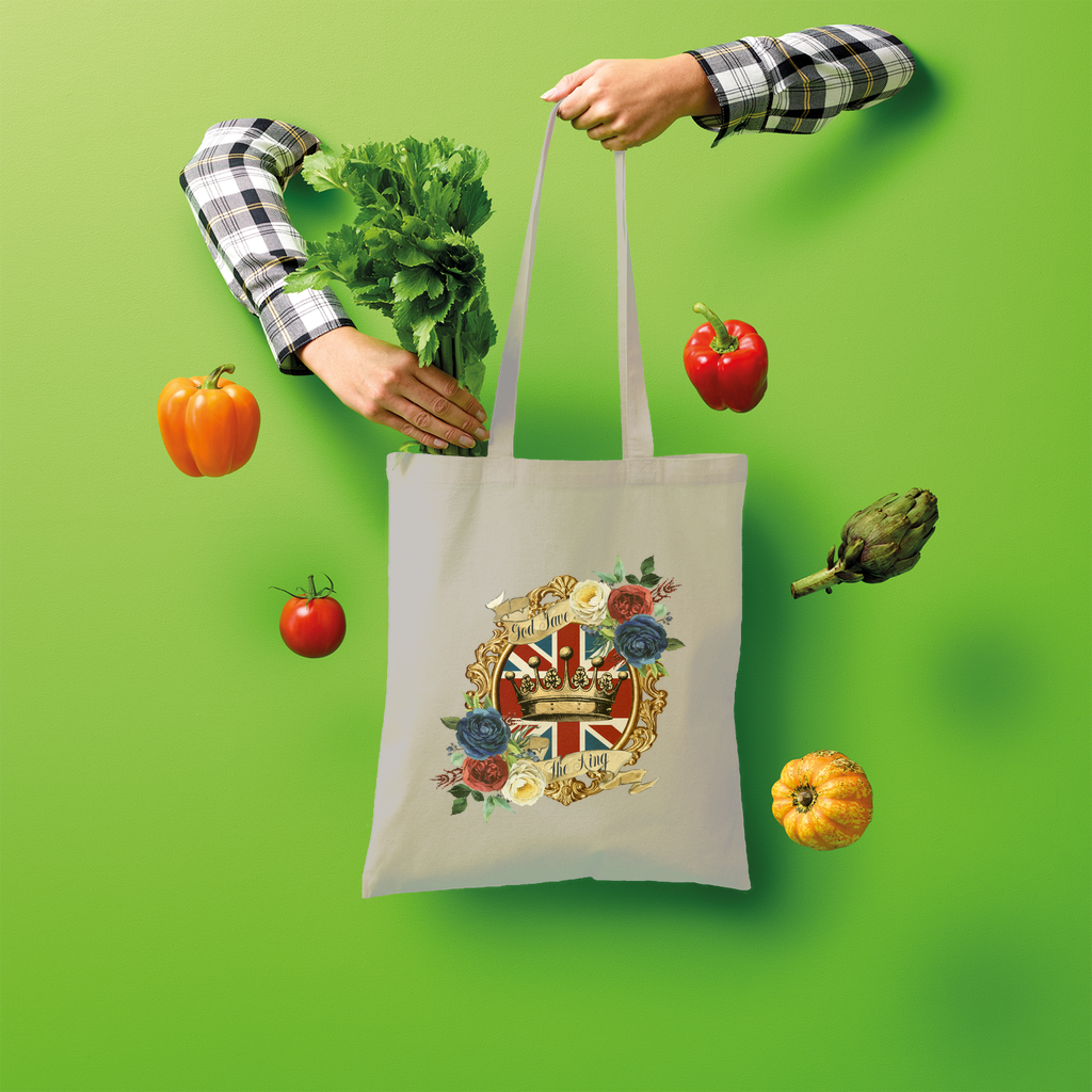 GOD SAVE THE KING Shopper Tote Bag - Lynendo Trade Store