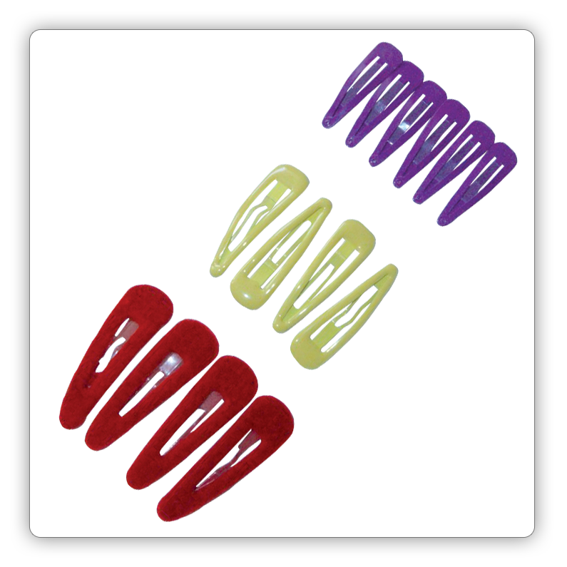 Hair Clip Flock, pack of 4, 5.5cm (3893) - Lynendo Trade Store