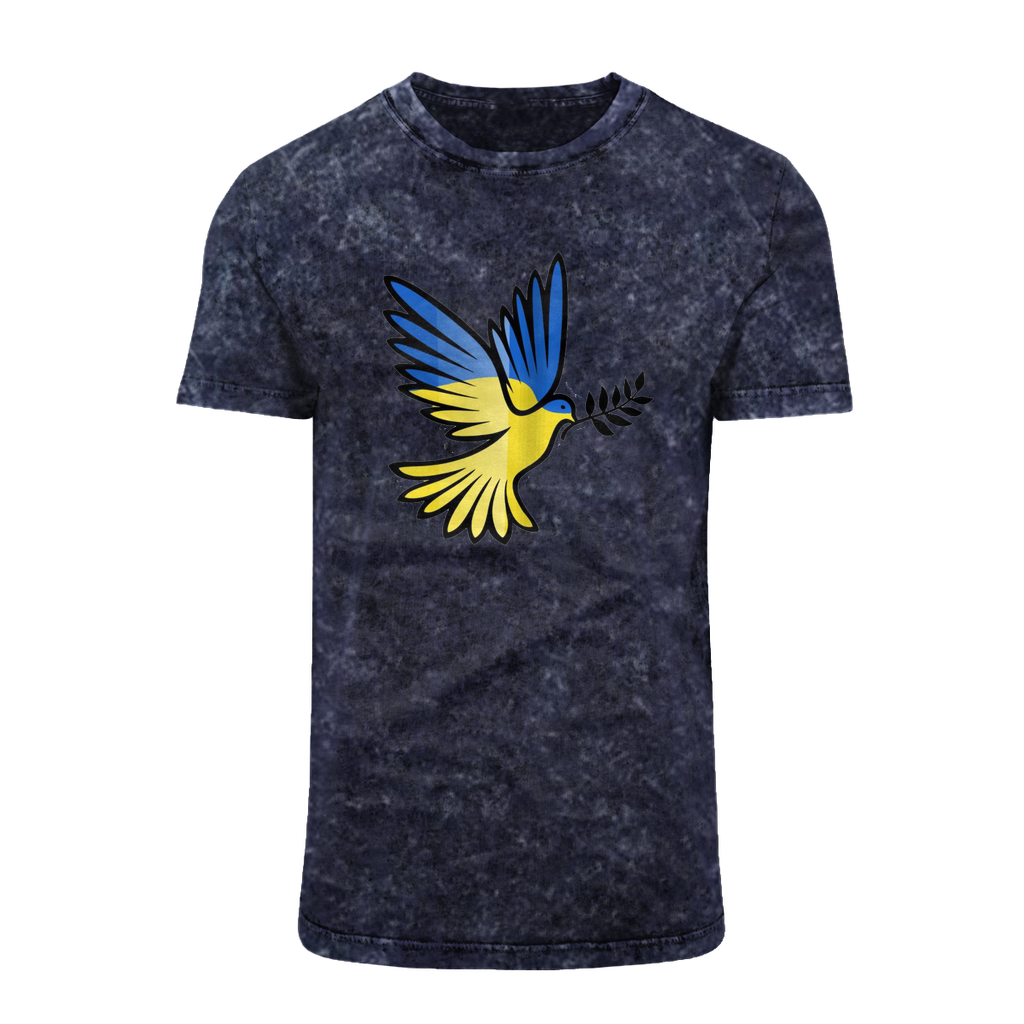 Ukraine Peace Bird Acid Washed T-Shirt - Lynendo Trade Store