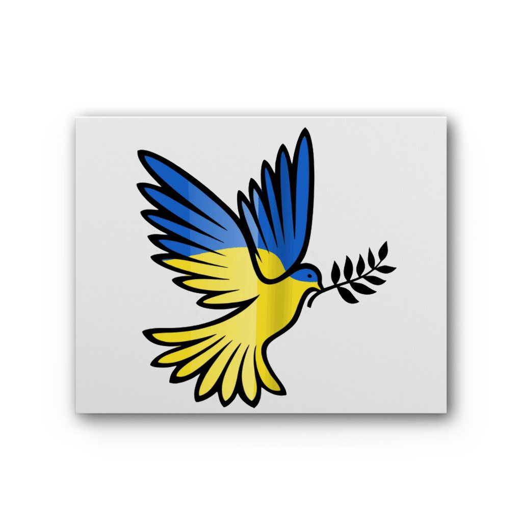Ukraine Peace Bird Premium Stretched Canvas - Lynendo Trade Store