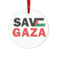 Save Gaza Glass Hanging Ornament - Lynendo Trade Store