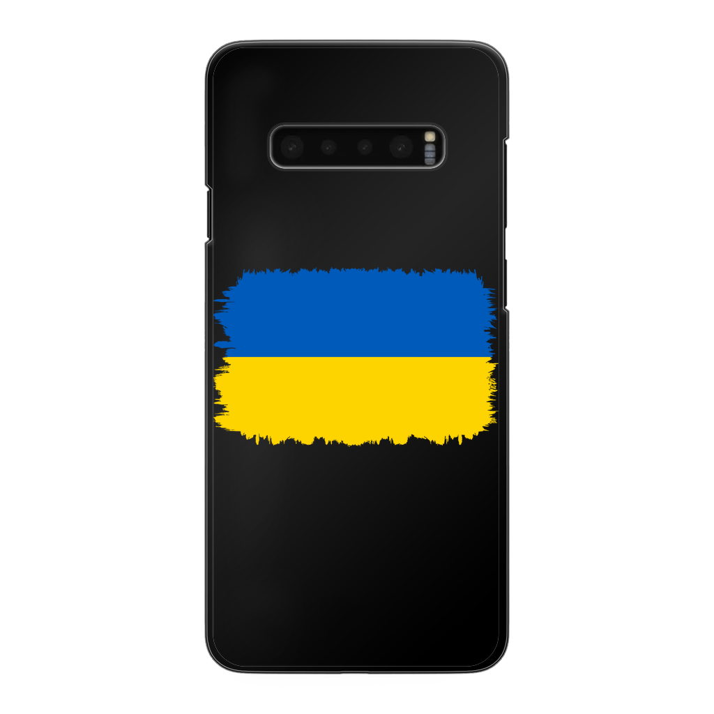 UKRAINE FLAG Back Printed Black Hard Phone Case - Lynendo Trade Store