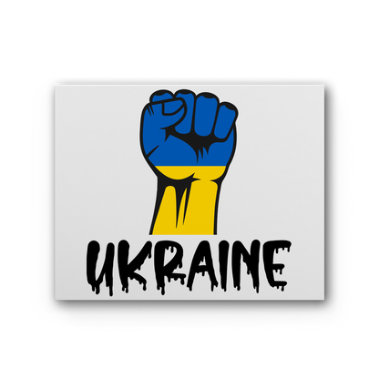 Ukraine Fist Premium Stretched Canvas - Lynendo Trade Store