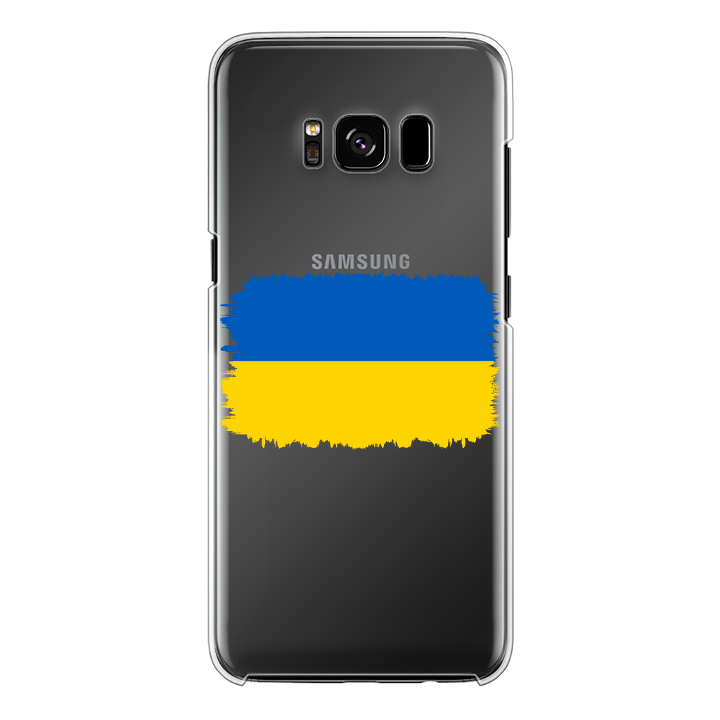 UKRAINE FLAG Back Printed Transparent Hard Phone Case - Lynendo Trade Store