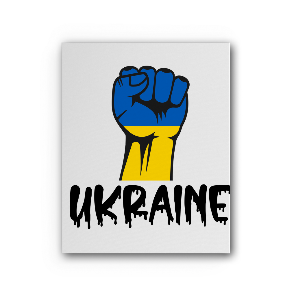 Ukraine Fist Premium Stretched Canvas - Lynendo Trade Store