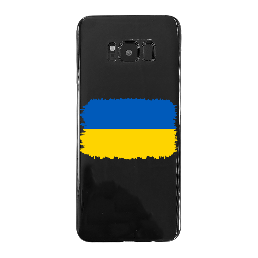 UKRAINE FLAG Back Printed Black Soft Phone Case - Lynendo Trade Store