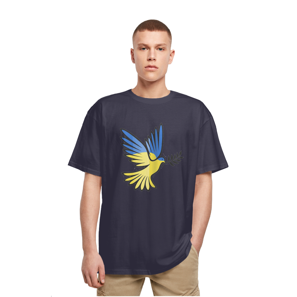 Ukraine Peace Bird Heavy Oversized T-Shirt - Lynendo Trade Store