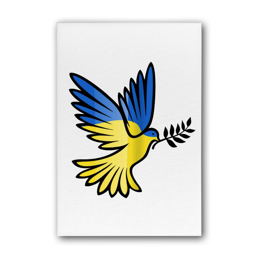 Ukraine Peace Bird Premium Stretched Canvas - Lynendo Trade Store