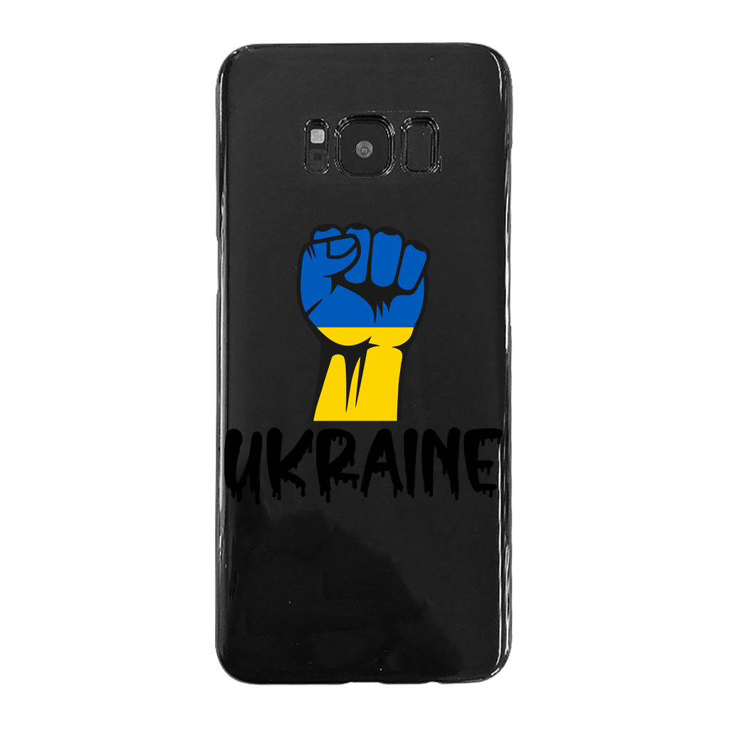 Ukraine Fist Back Printed Black Soft Phone Case - Lynendo Trade Store
