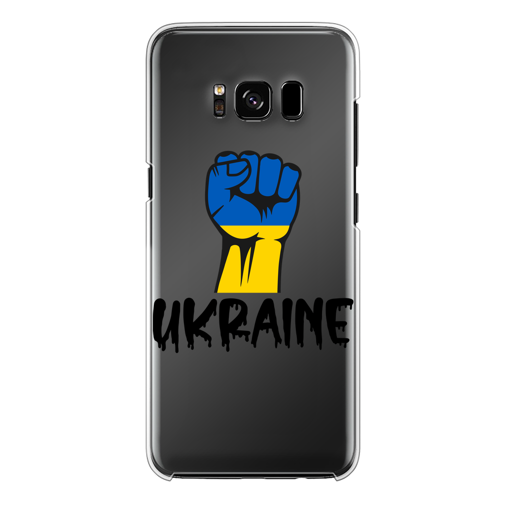 Ukraine Fist Back Printed Transparent Hard Phone Case - Lynendo Trade Store